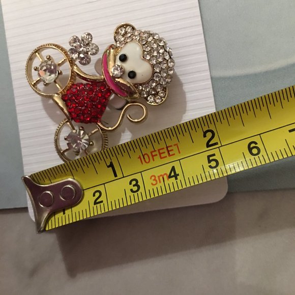 Monkey Riding A Bicycle Pin Brooch So Cute NEW Drawer 2 - Picture 4 of 8